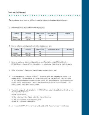 Sample final examination for business mathematics MAT112 - Studocu