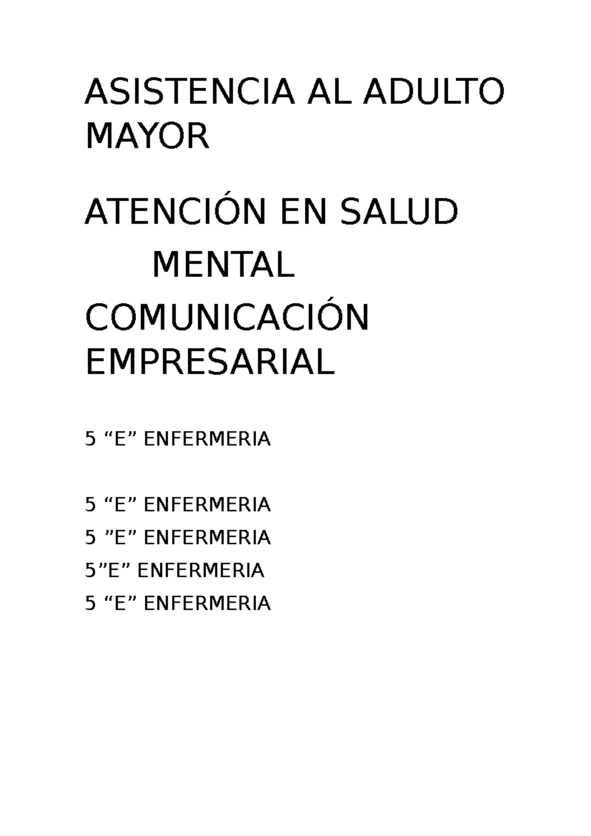 Asistencia AL Adulto Mayor - analisis clinico - ASISTENCIA AL ADULTO ...
