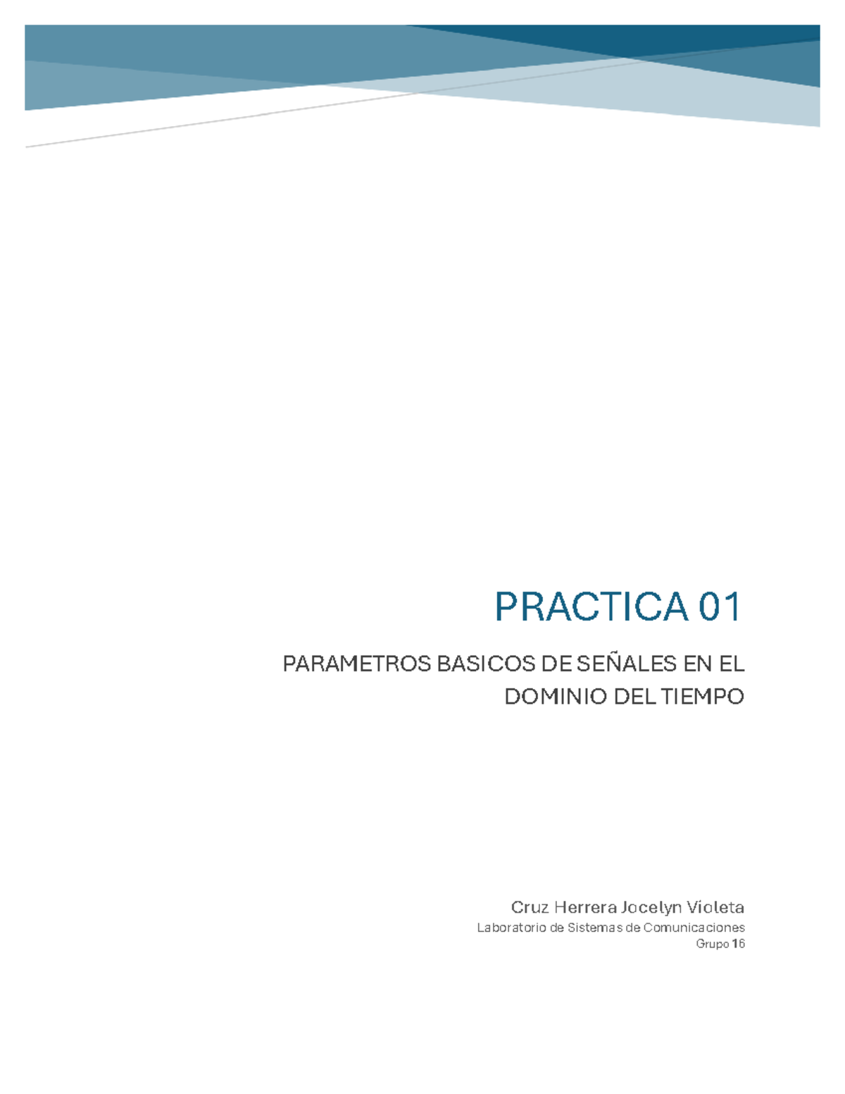 Práctica 01: Parámetros Básicos de Señales en el Dominio del Tiempo ...