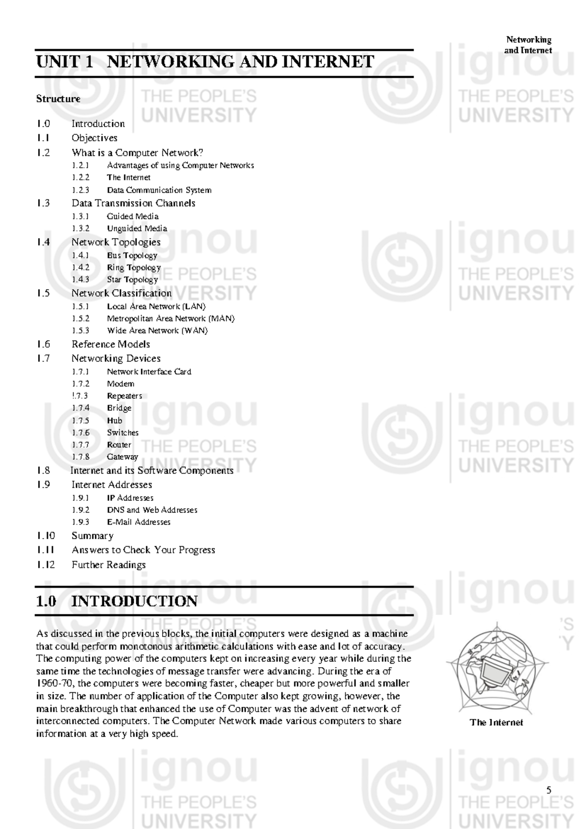 Unit 1 - Networking and Internet: Key Concepts and Fundamentals - Studocu