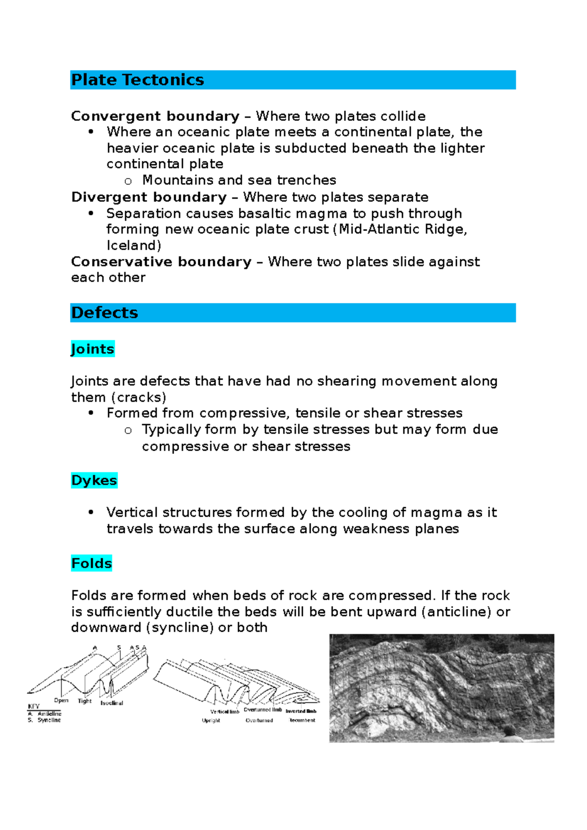 CVEN3203 Mid-term Study Notes on Plate Tectonics and Faults - Studocu