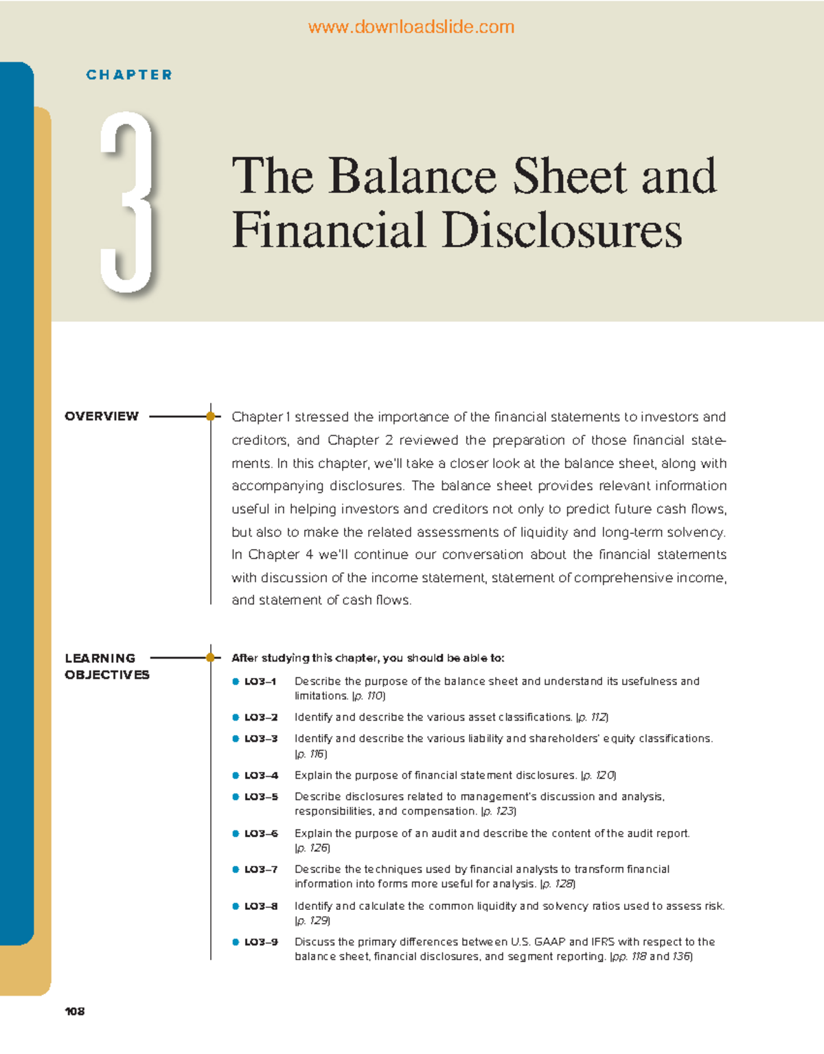 Chapter 3-pages-139-184 - 108 C H A P T E R The Balance Sheet and ...