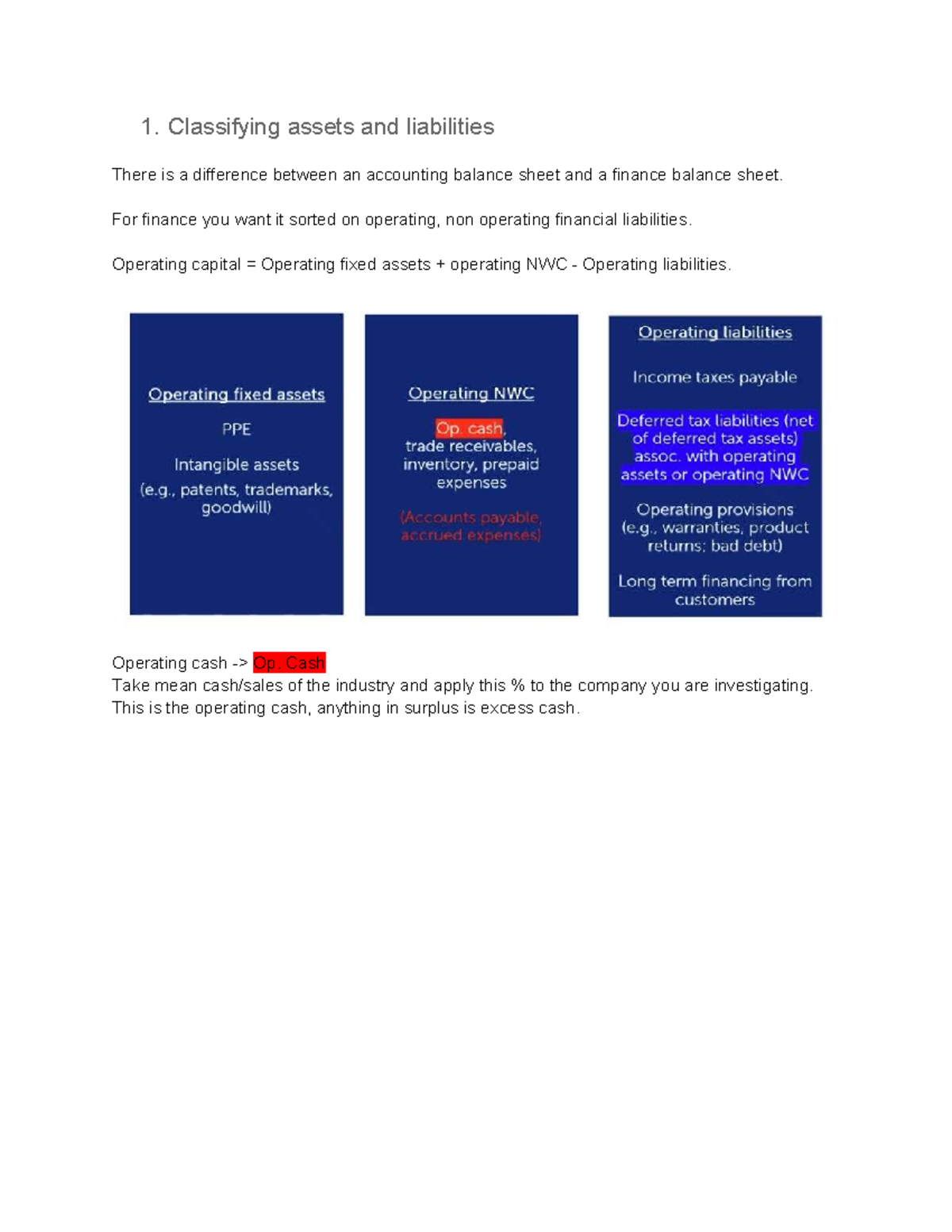Applied CF I: Classifying Assets, Liabilities & Earnings Adjustments ...