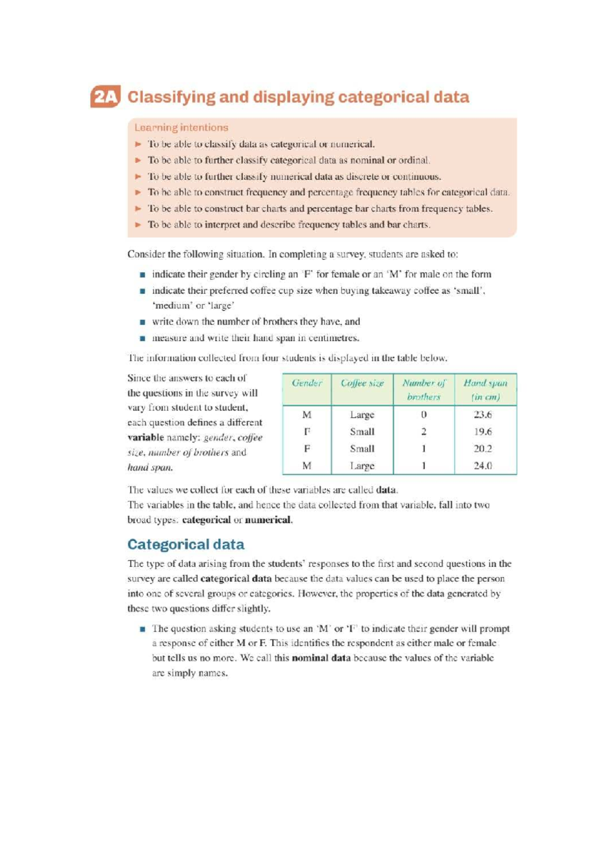 2A Classifying and Displaying Categorical Data: Understanding Types and ...
