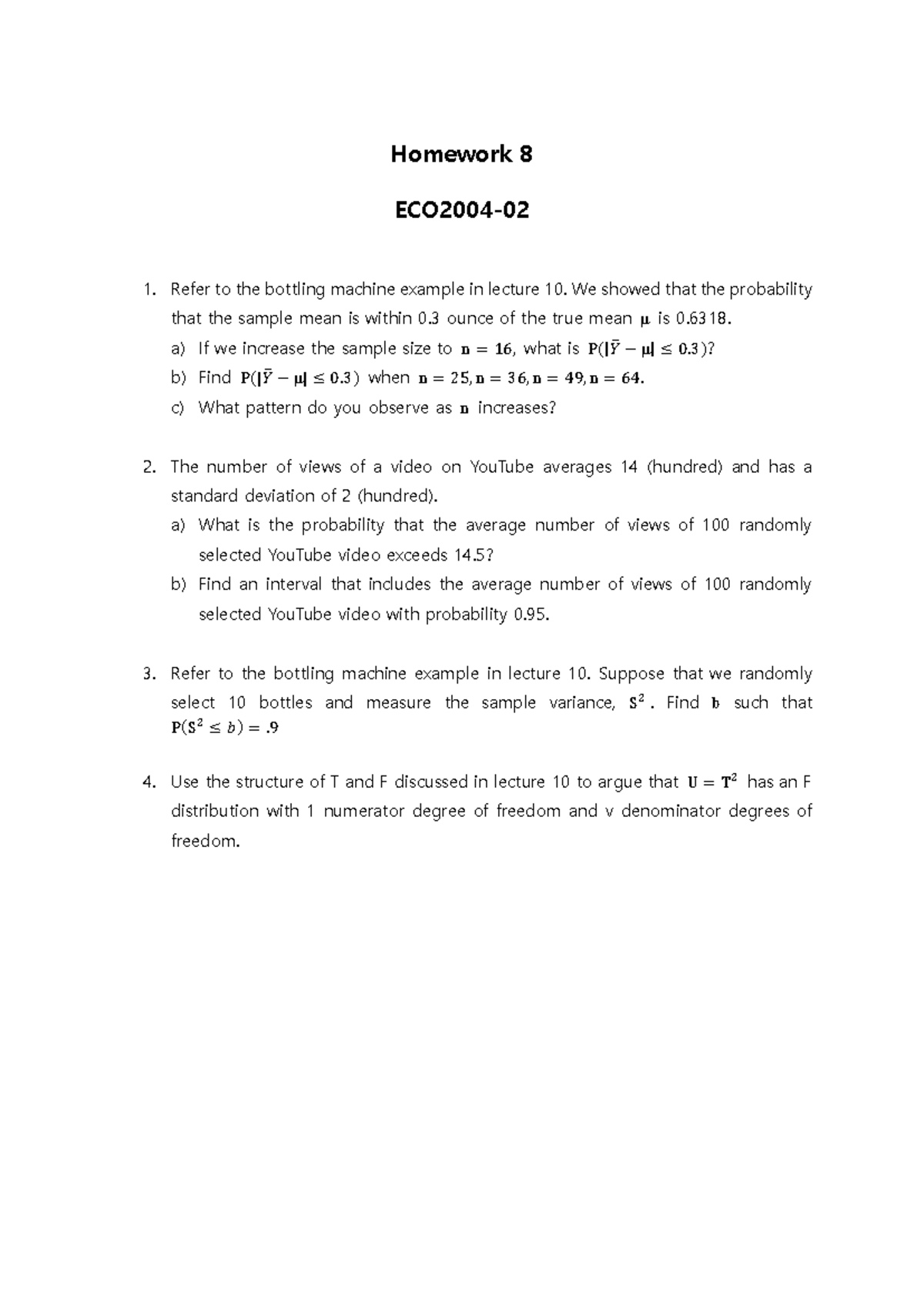 HW8 - ECO2004 Practice Homework on Probability and Sampling ...