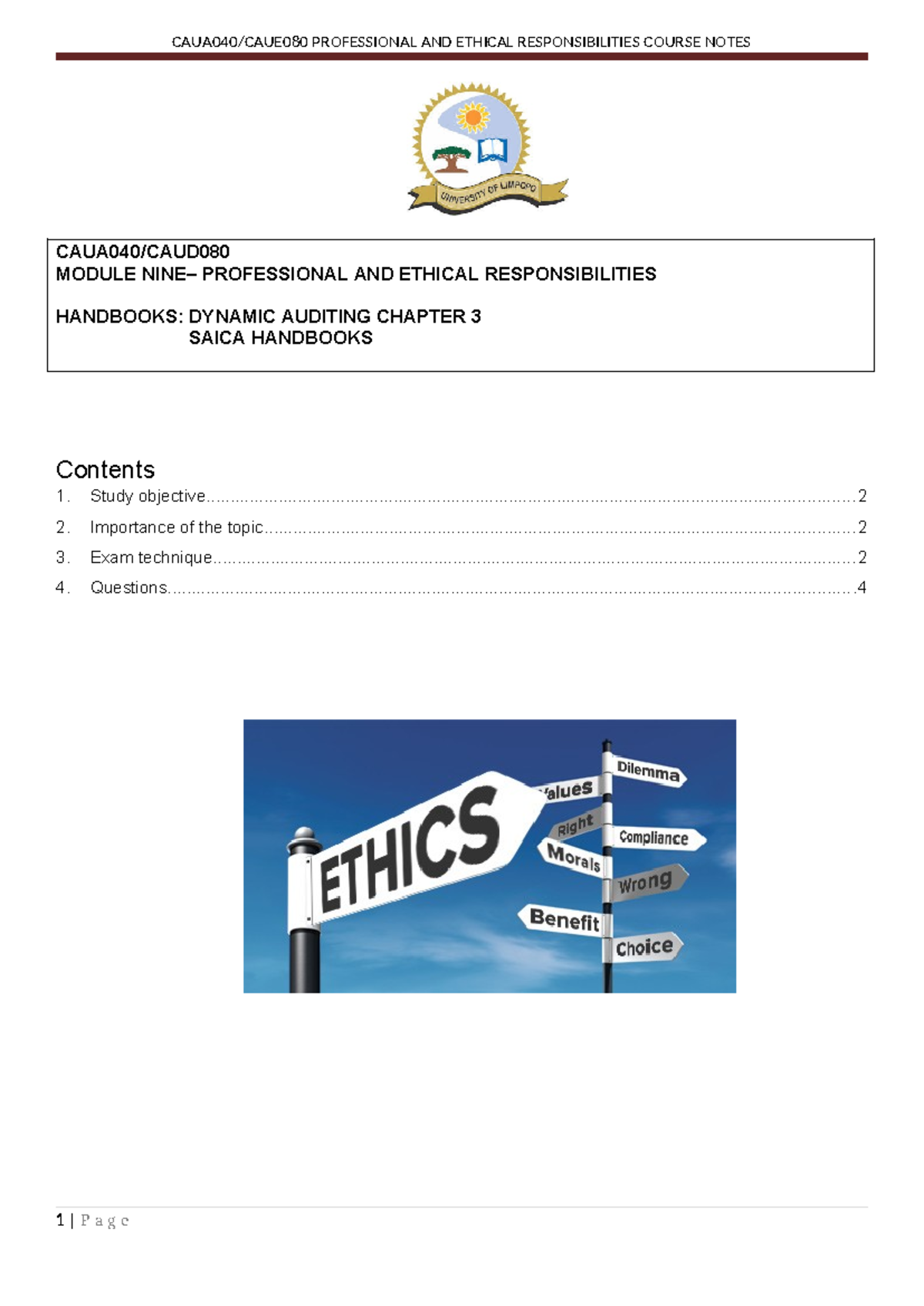 Module 10: Professional and Ethical Responsibilities - Course Notes ...
