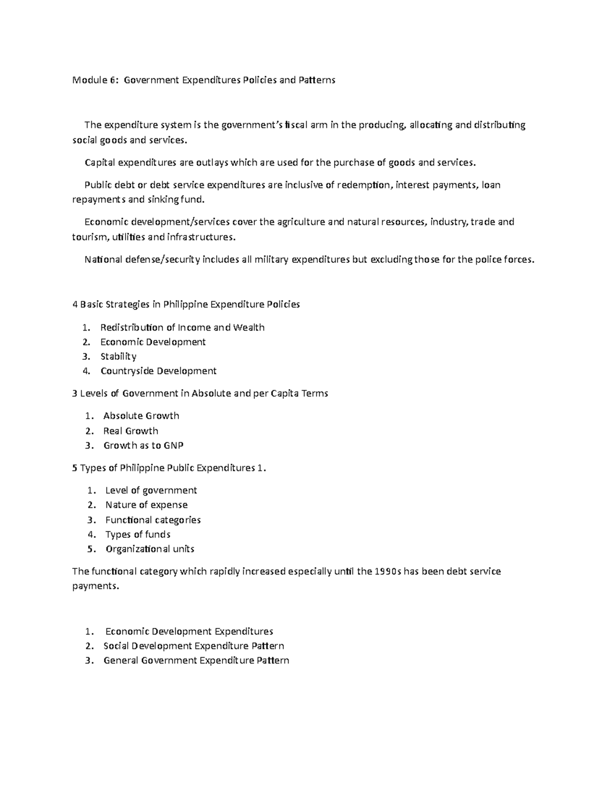 Module 6: Government Expenditures Policies & Key Patterns Analysis ...