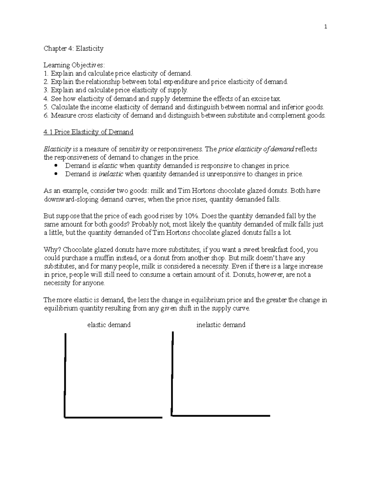 Chapter 4 Notes: Understanding Elasticity (Sections 4.1 & 4.2) - Studocu