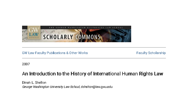 GW Law Faculty Publications: An Intro to International Human Rights Law ...