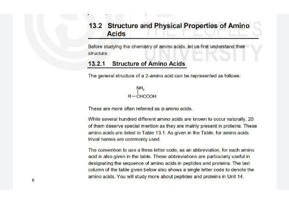 Amino Acids and Peptides: Overview and Key Concepts - Studocu