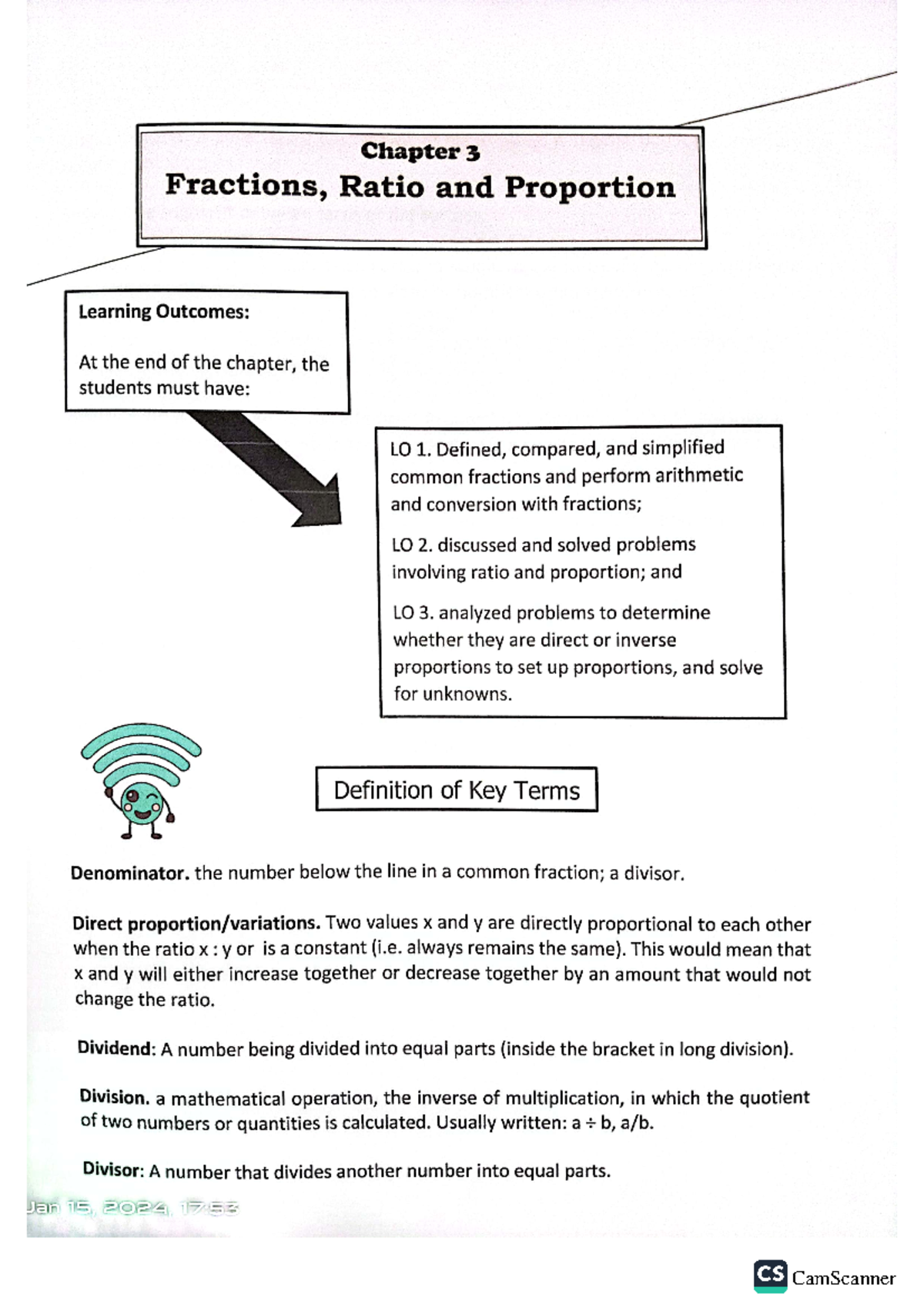 Chapter-3-math - Module - Chapter 3 Fractions, Ratio and Proportion ...