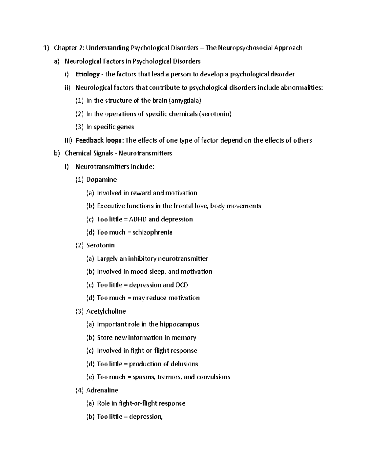 Chapter 2: Understanding Psychological Disorders - g) Psychological ...
