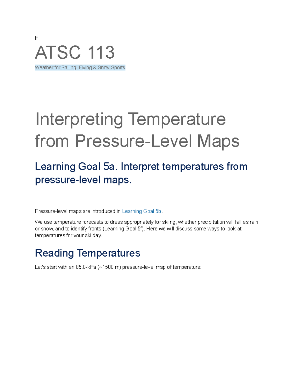 Interpreting Temp - ff ATSC 113 Weather for Sailing, Flying & Snow ...