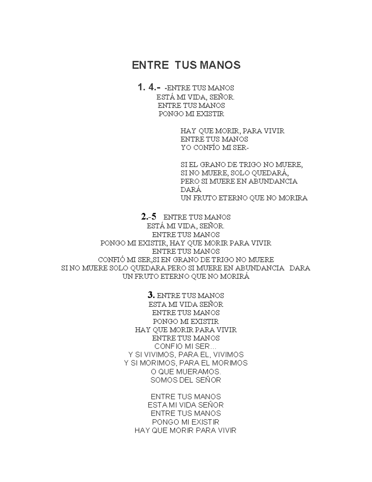 Entre TUS Manos - 7581-58-1370 - ENTRE TUS MANOS 1. 4.- ENTRE TUS MANOS ...