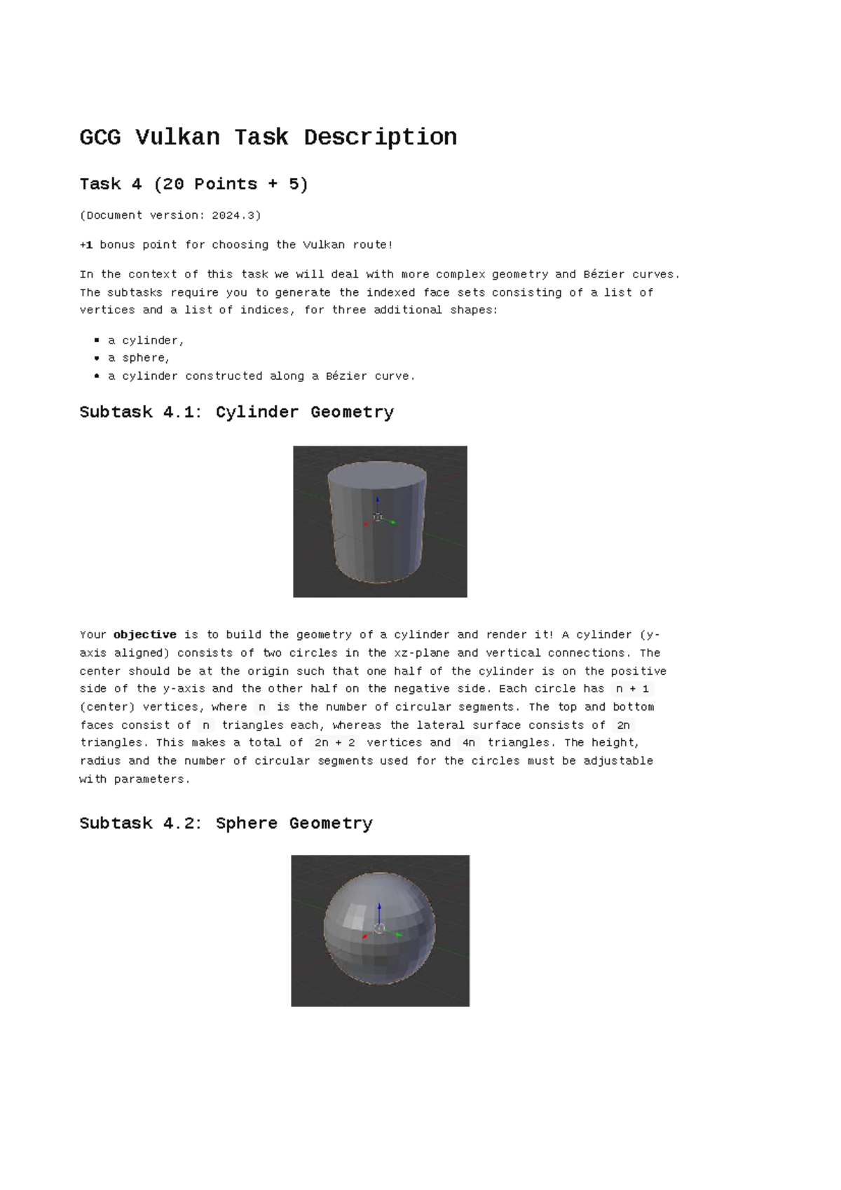 VKTask 4 - Advanced Geometry with Bézier Curves in Vulkan - Studocu