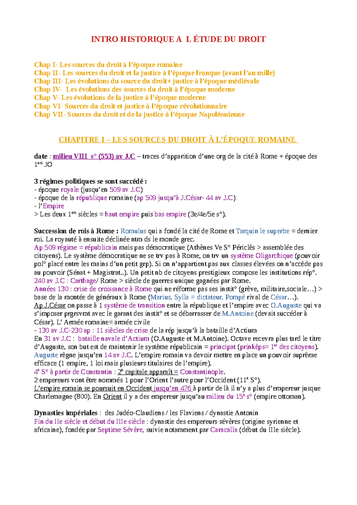 HISTOIRE DU DROIT (HIST 101) : Évolutions des Sources et de la Justice ...