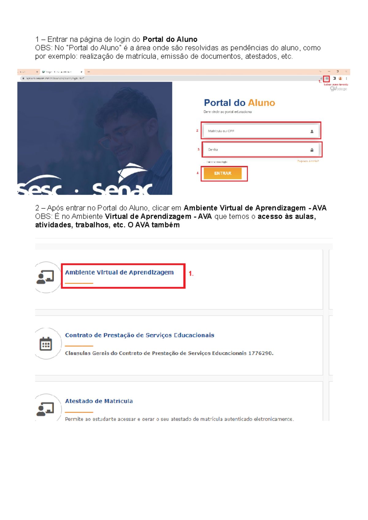 Tutorial curso tec adm - 1 – Entrar na página de login do Portal do ...
