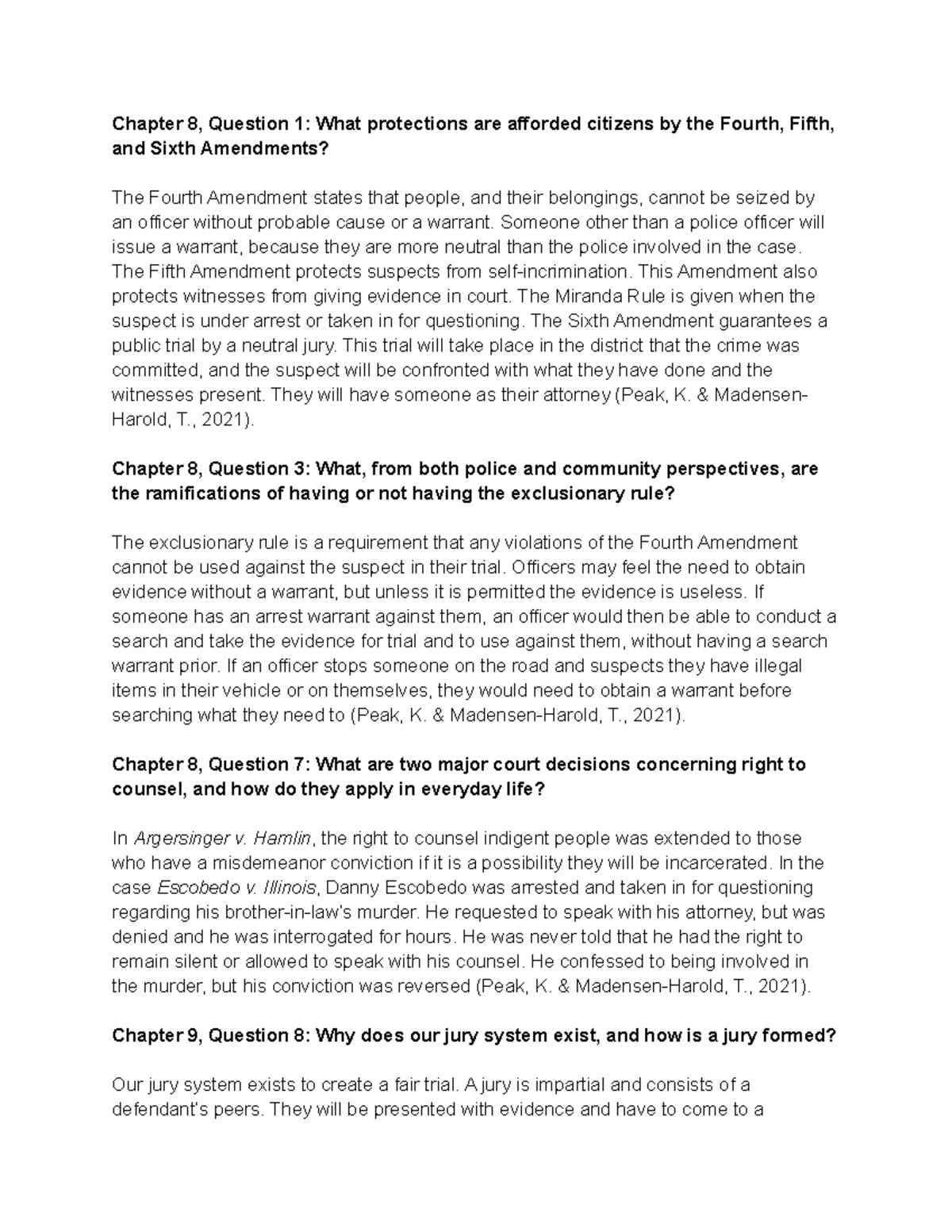 SAA Week 4 Assignment: Exploring Constitutional Protections in CJ - Studocu