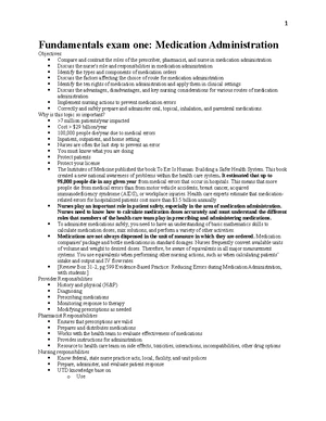 Dosage Calculation - Study Notes & Assignments - Studocu