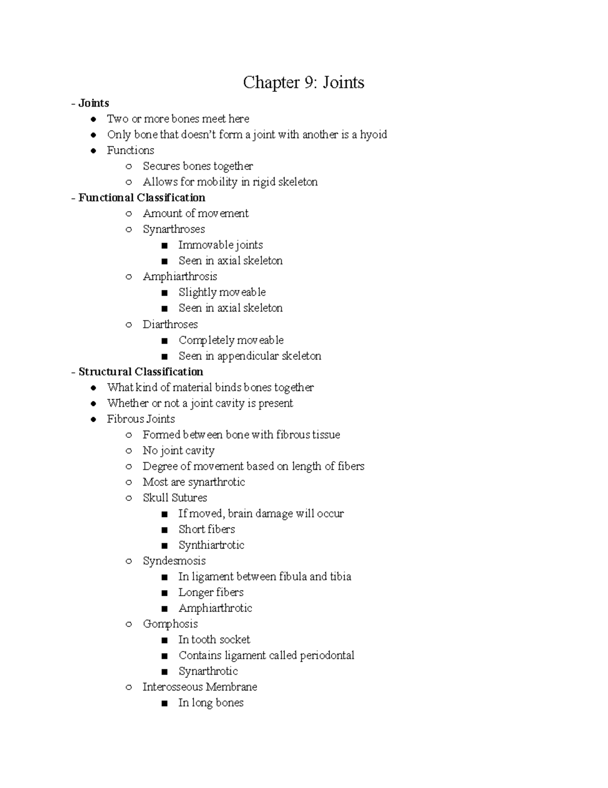 ANATOMY AND PHYSIOLOGY JOINTS STUDY GUIDE visual data 4