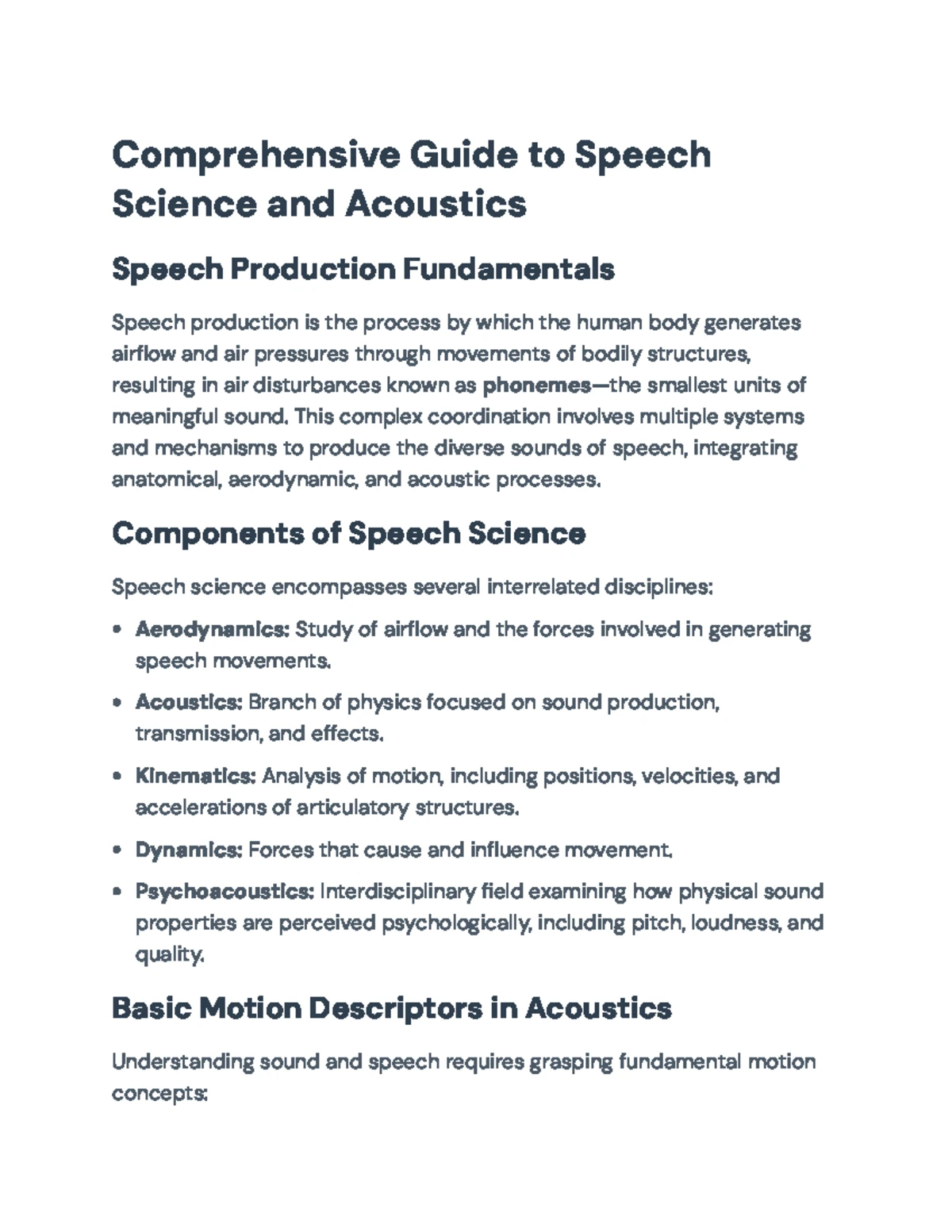 Theories of Speech Perception: Insights & Research Overview (SPC 101 ...