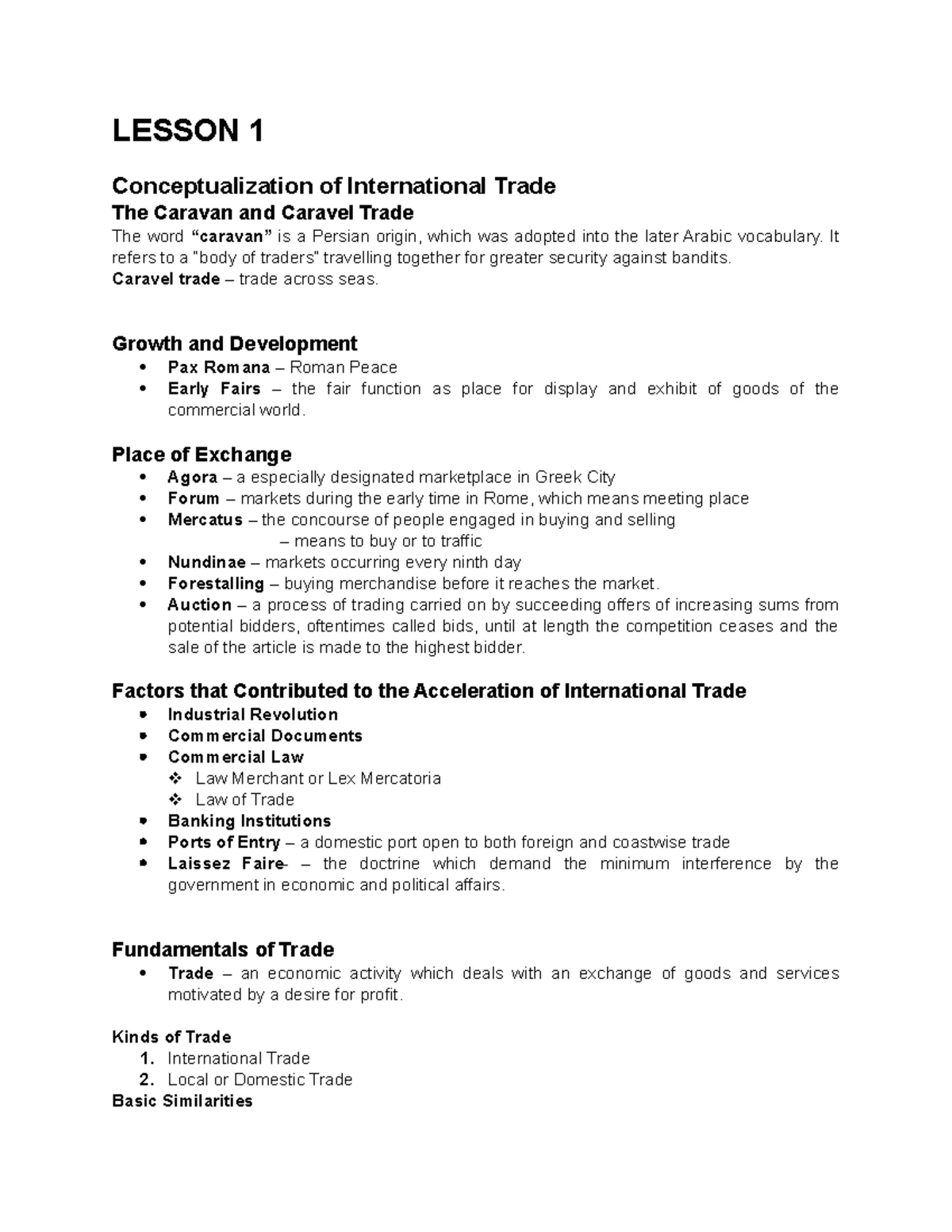 IBT 301 Course Syllabus: Principles of International Trade & Business ...
