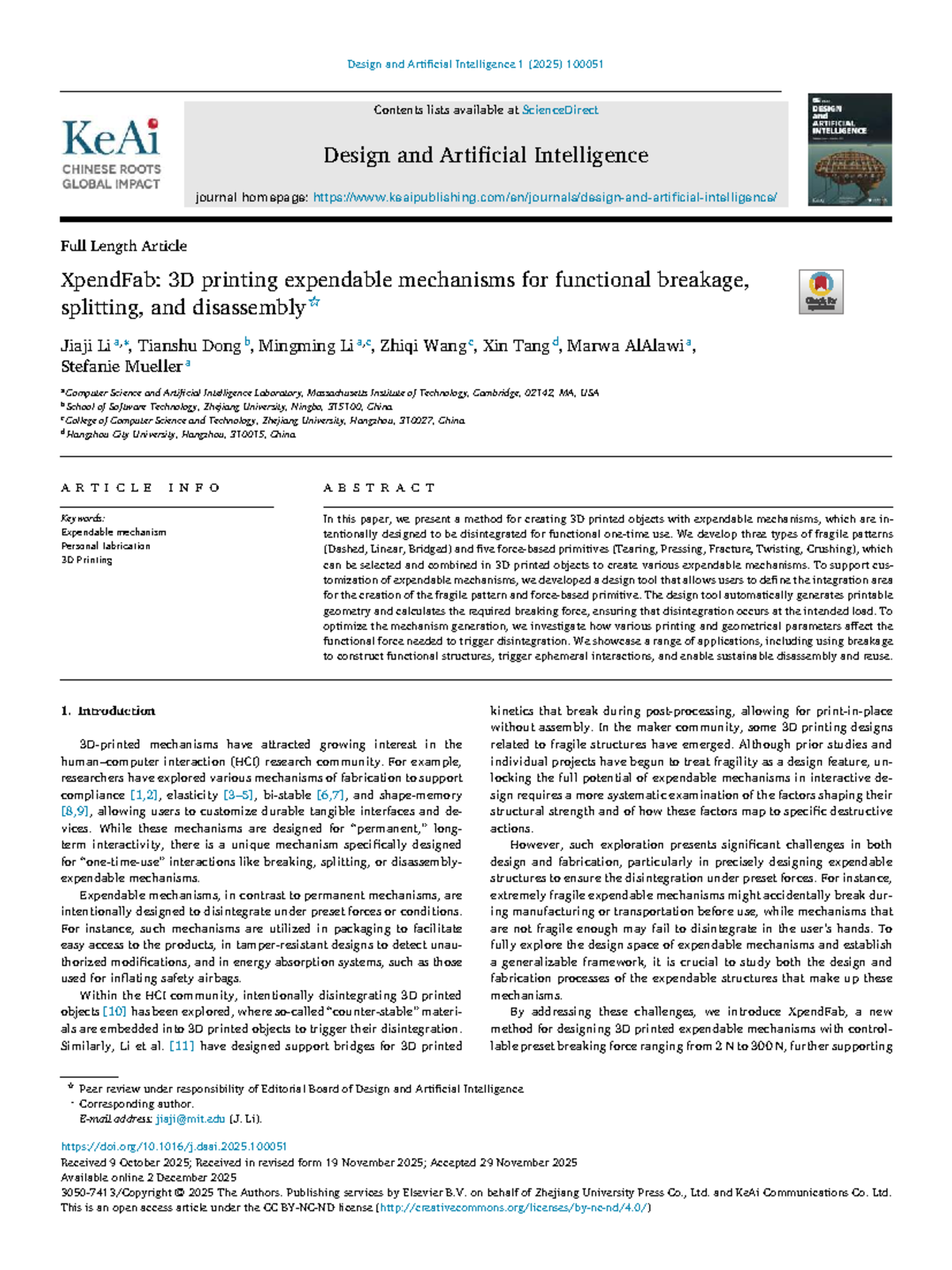 XpendFab: 3D Printing Expendable Mechanisms for Functional Disassembly ...