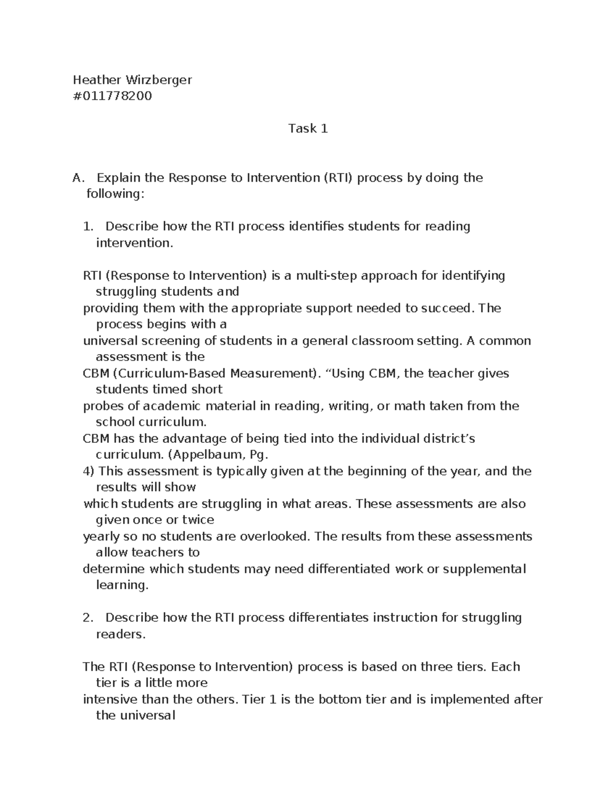 Updated RTI Process Overview - Course D163 - Studocu