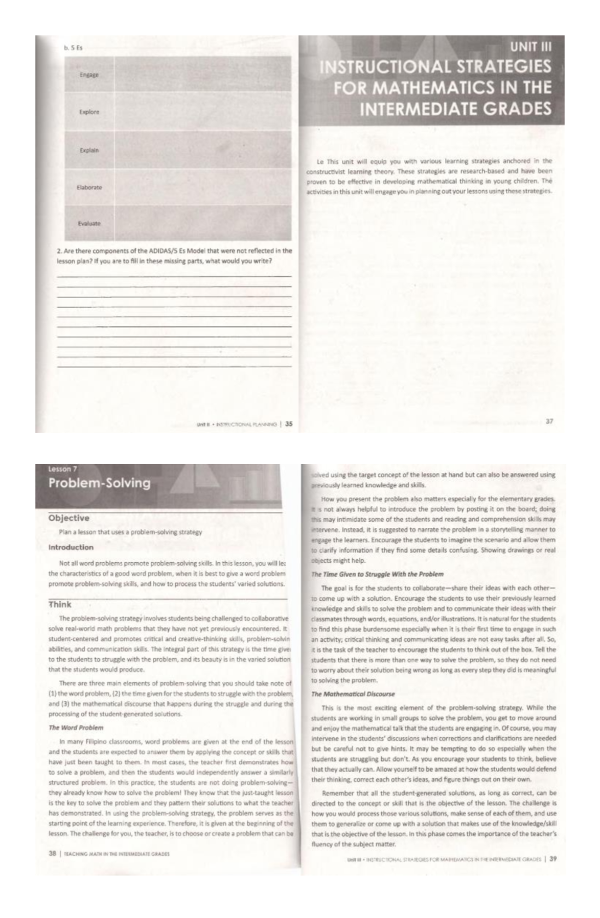 MATH 2 Midterm Study Notes on Instructional Strategies for Teaching ...
