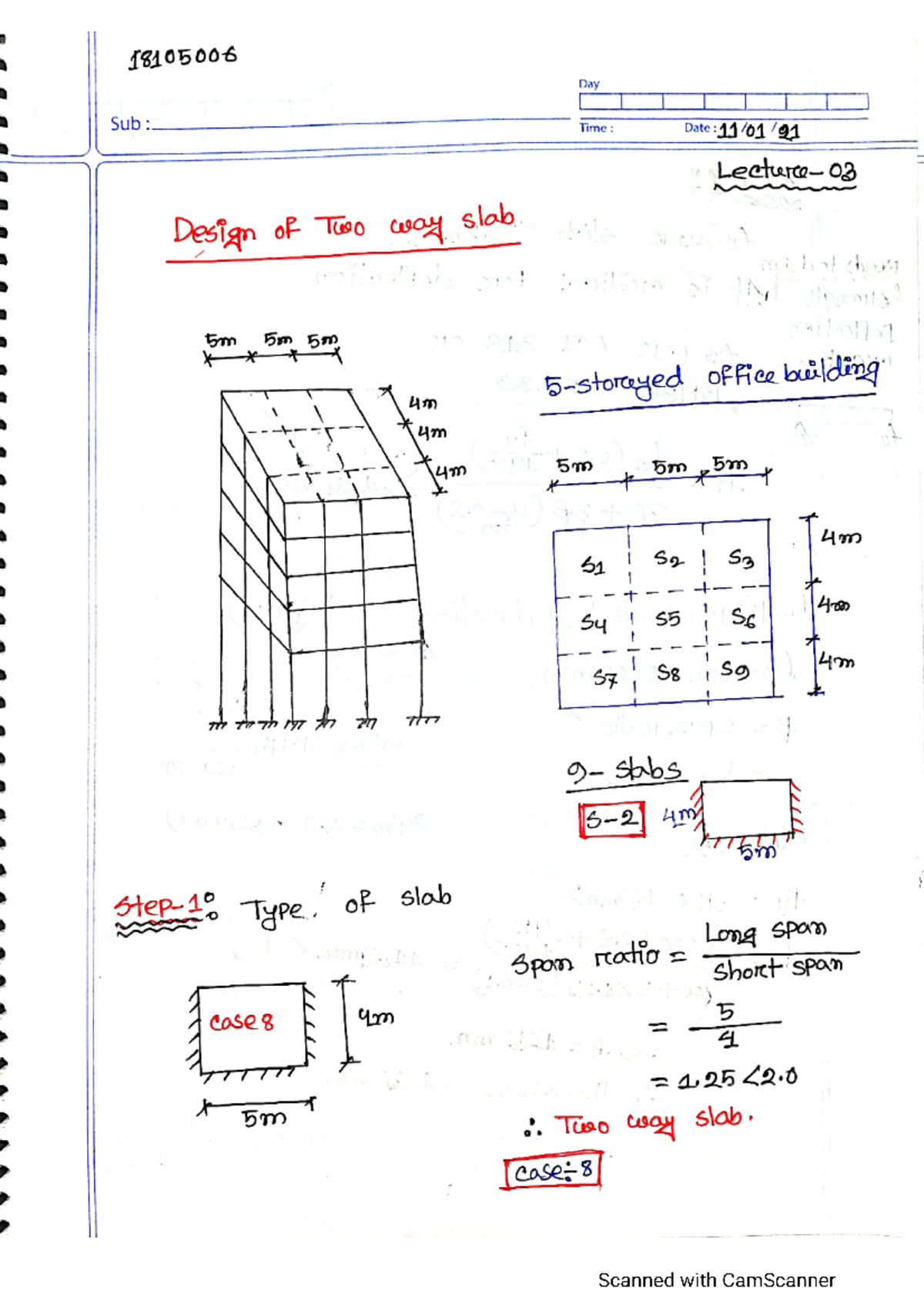 18105006 Lecture 03: Two Way Slab Design Analysis and Calculation - Studocu