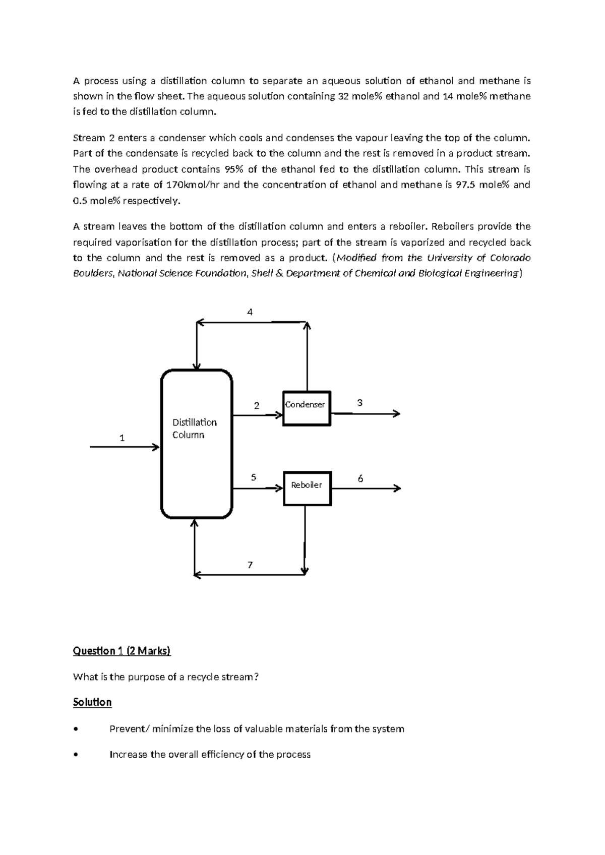 MB Distillation 4 - Process Flow and Mass Balance Analysis - Studocu