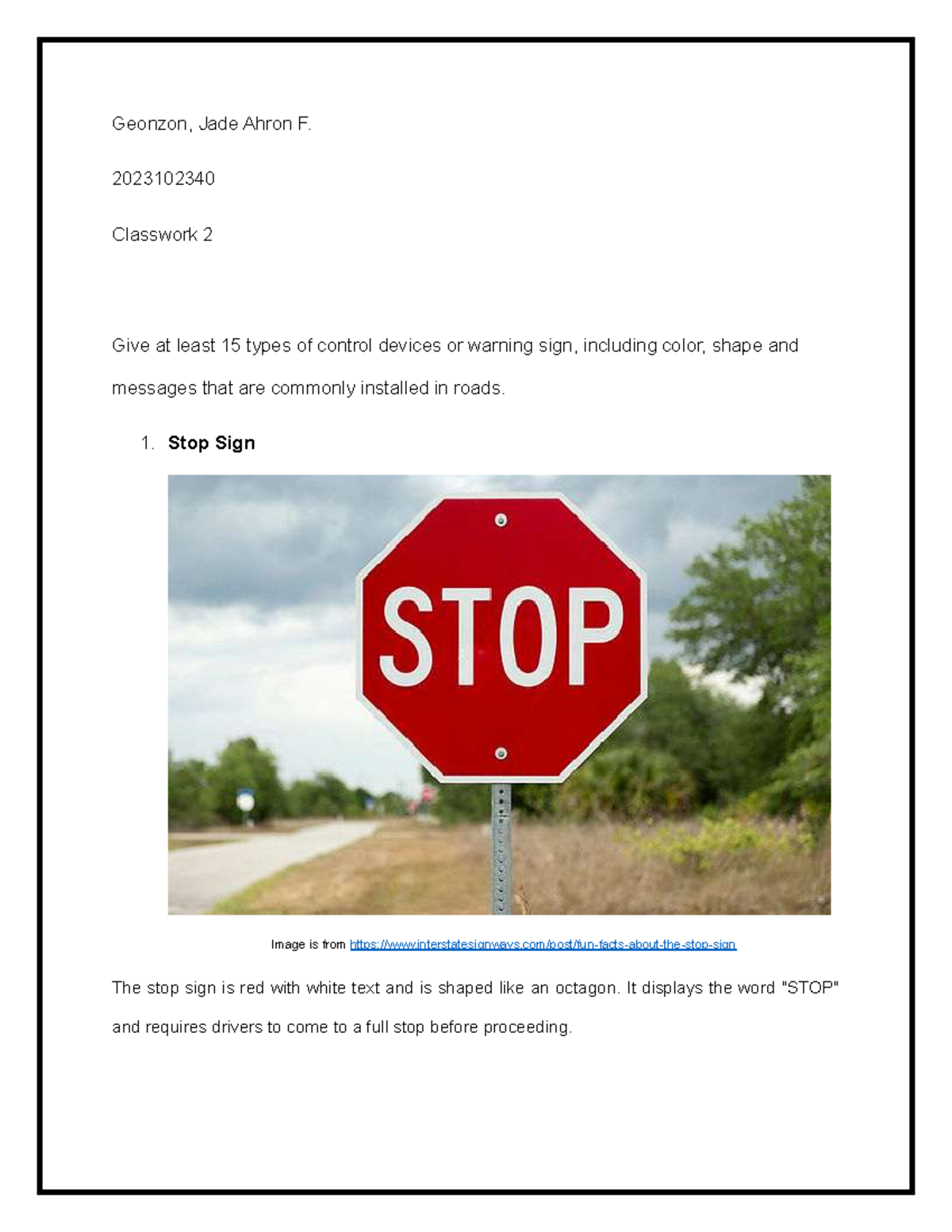 Fun Facts About Stop Signs