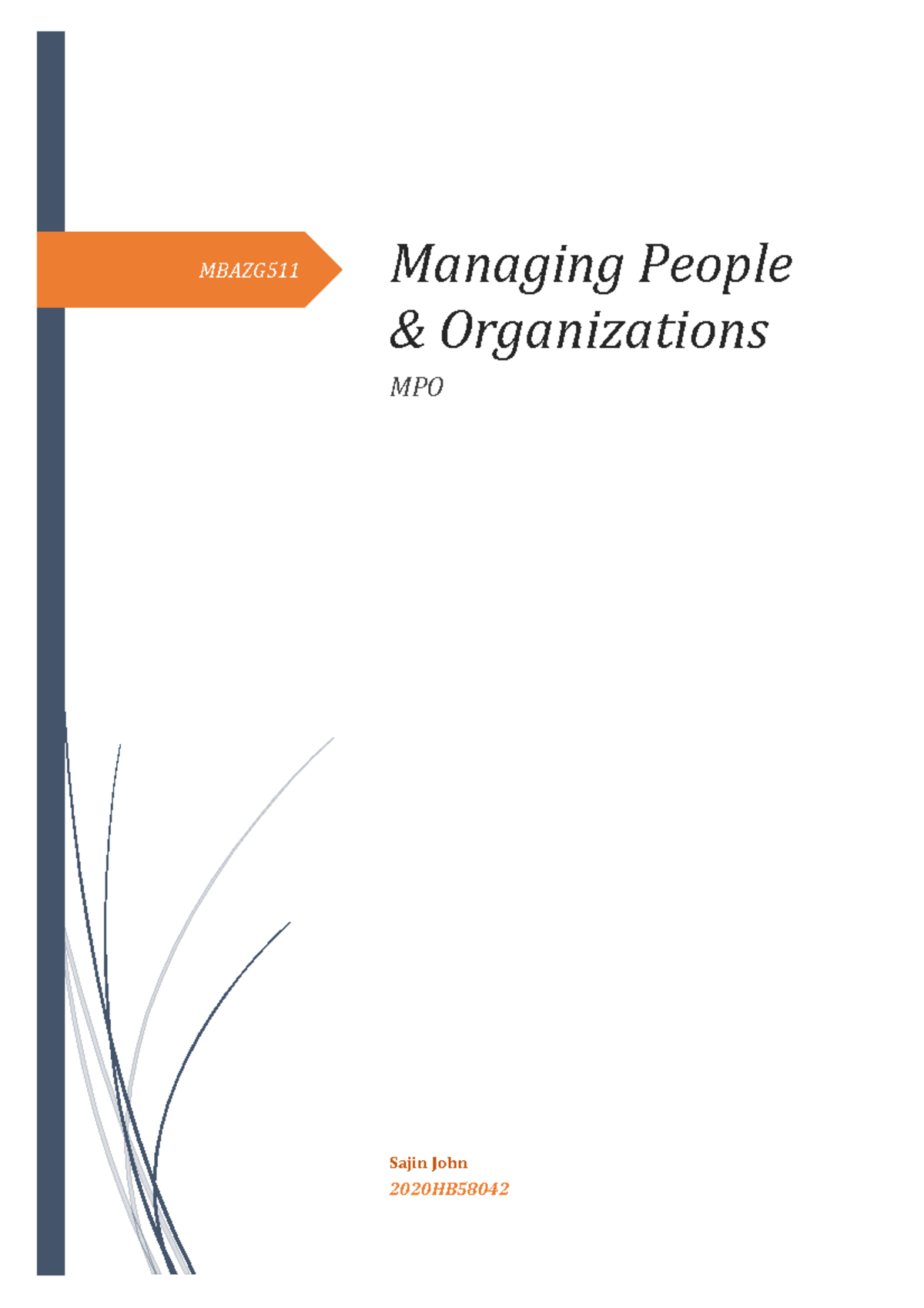 MBAZG511 Final Exam Notes on Managing People & Organizations - Document Preview