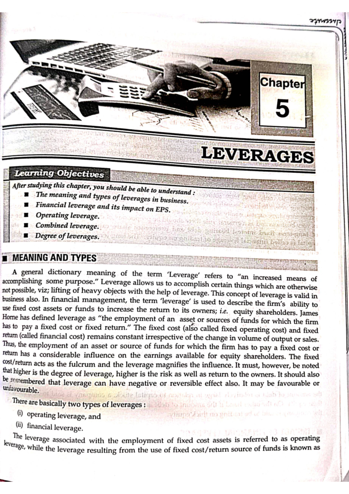Chapter 5: Understanding Leverages - Types, Impact, and Analysis - Studocu