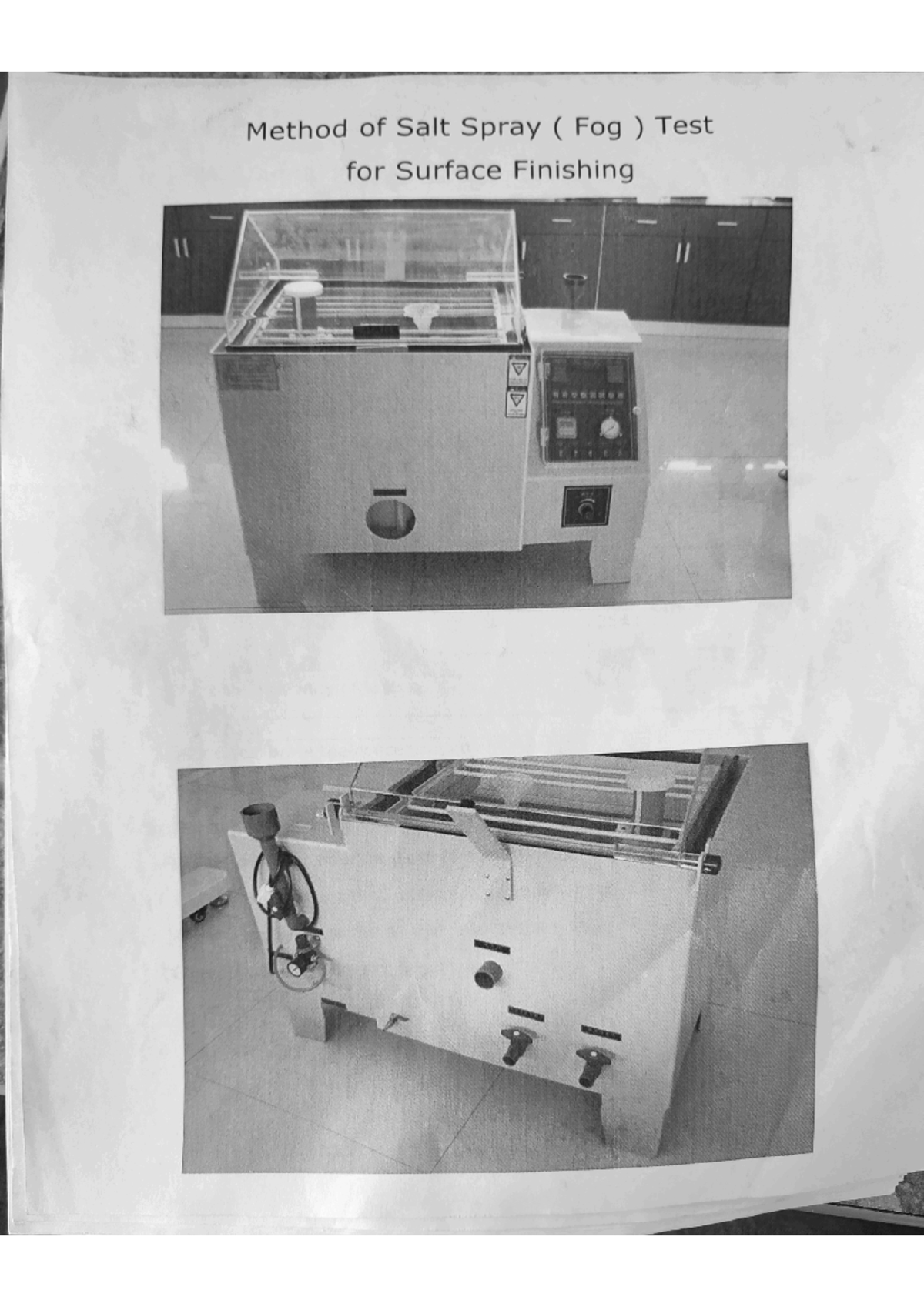 Camara Salina TEXC - Method of Salt Spray ( Fog ) Test for Surface ...