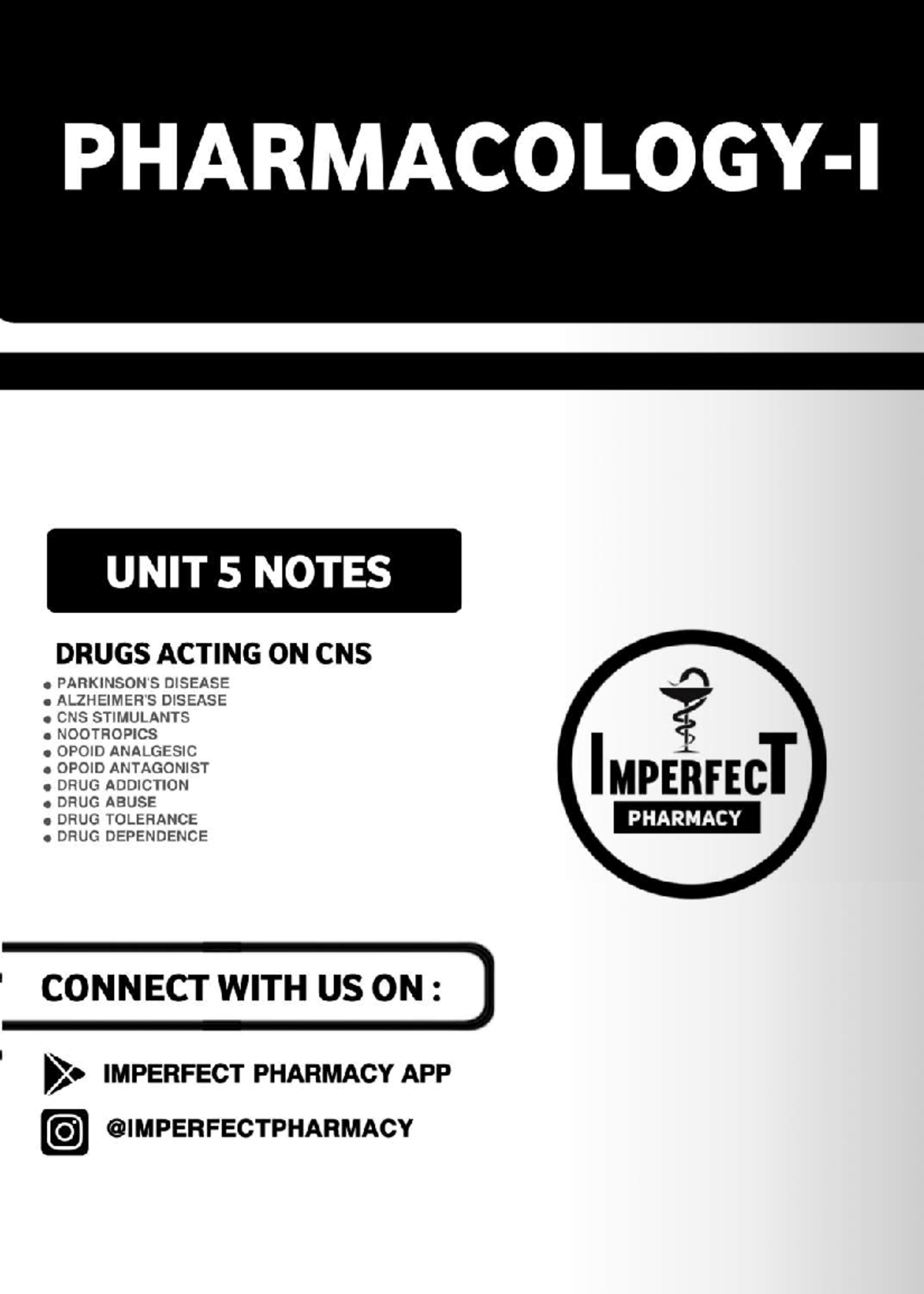 Pharmacology I Unit 5 Study Notes - Studocu