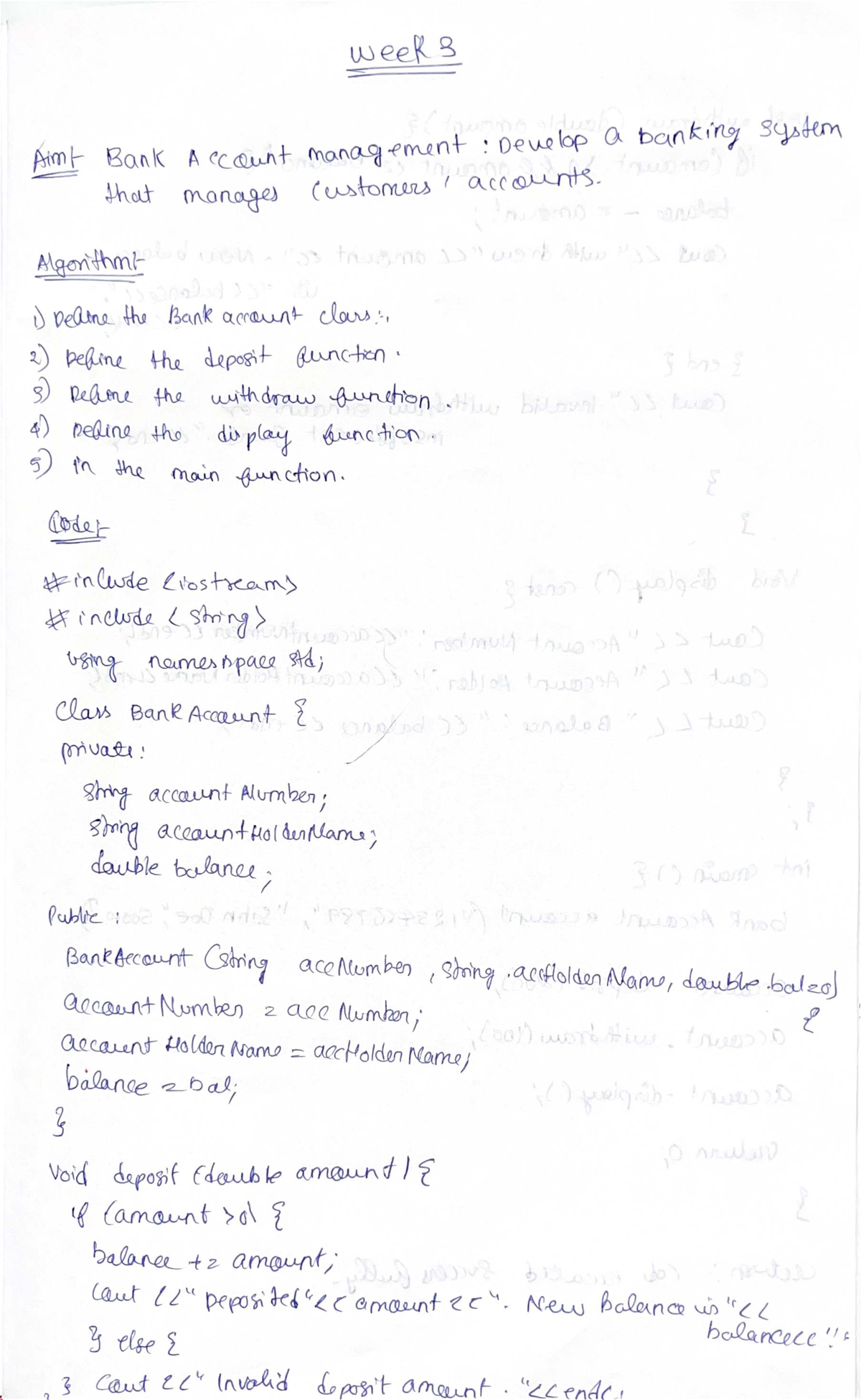 OODP Week 3: Banking System Development & Student Management Code - Studocu