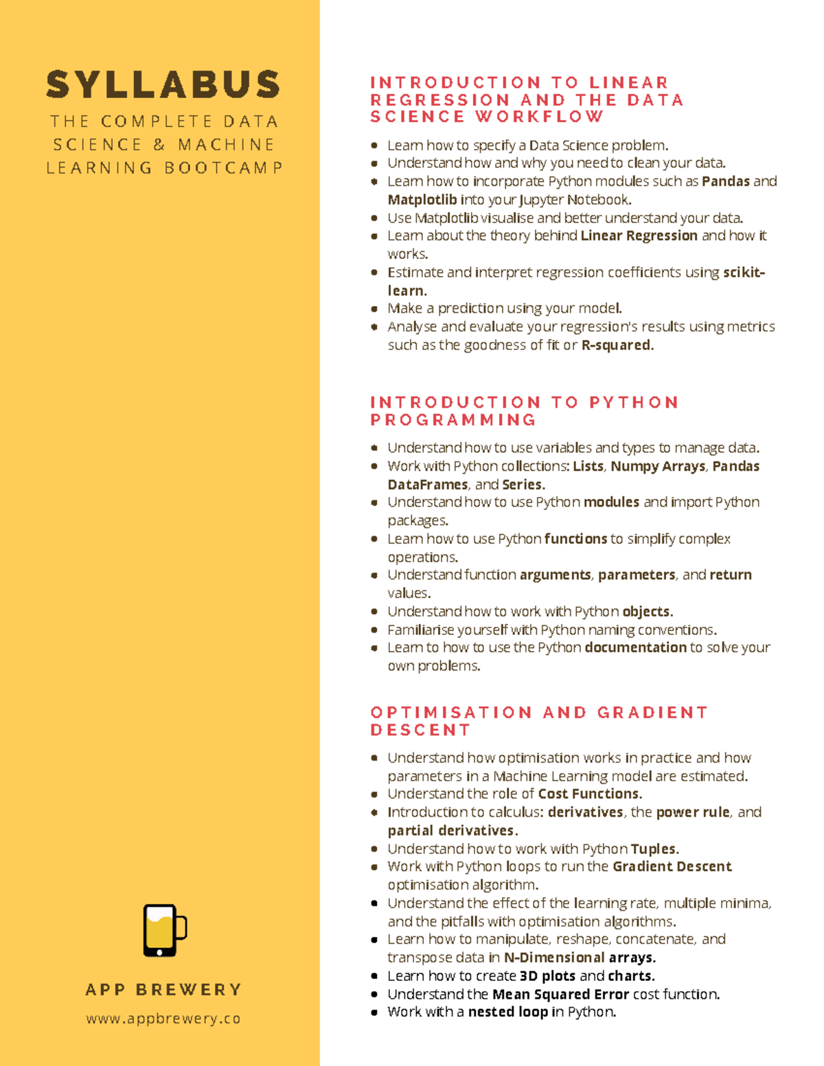 003 ML-Data-Science-Syllabus: Complete Boot Camp Overview - Studocu