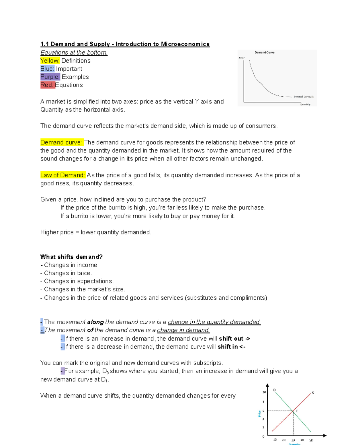 1.1 Demand and Supply Concepts - Intro to Microeconomics (MEC101) - Studocu