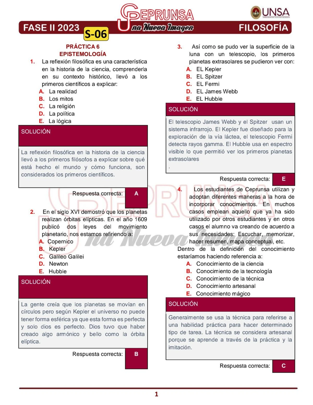 Filosofía Ceprunsa - 2DA FASE Study Guide S-05 - Studocu