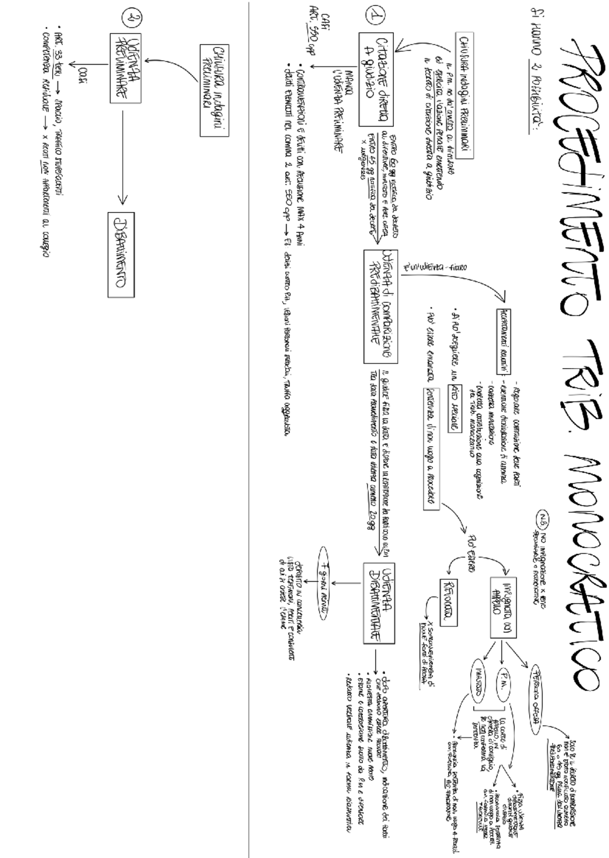 Procedimento Trib. Monocratico: Schema e Regole nel Processo - Studocu