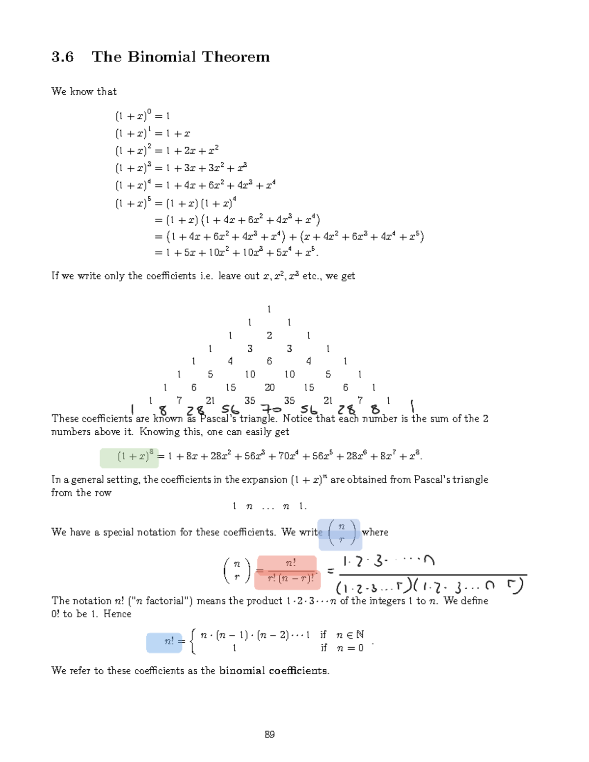 Block 2 Week 2 Lecture 2.2 - 2.4 Algebra Section 3.6 Notes - 3 The ...