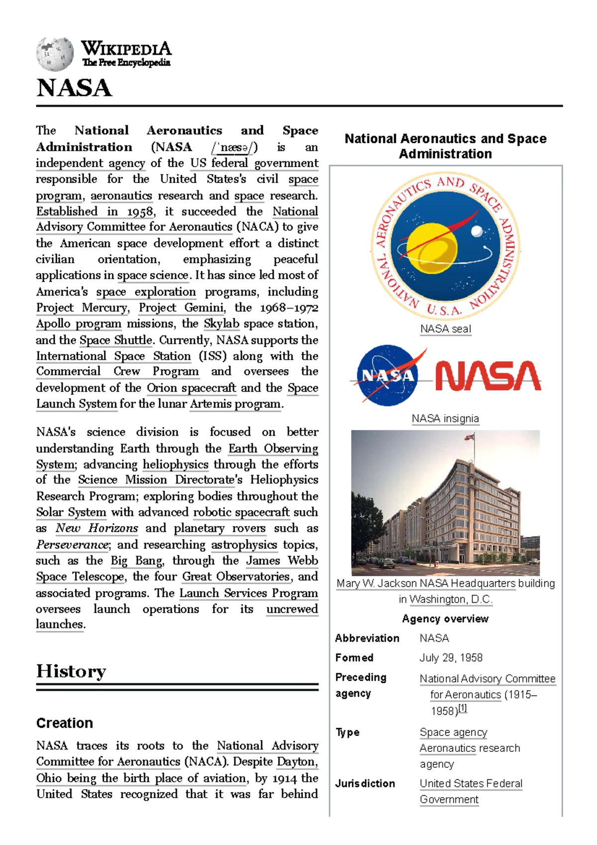 NASA25 - Overview of NASA's Earth Science and Space Operations - Studocu