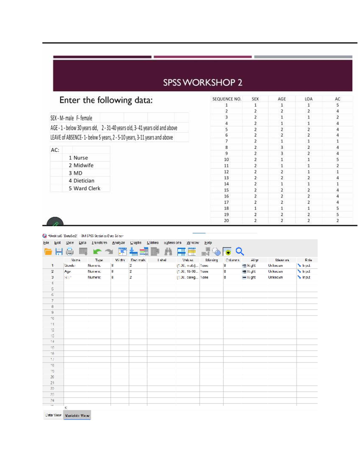 SPSS Workshop 2: Data Entry and Analysis Techniques - Studocu