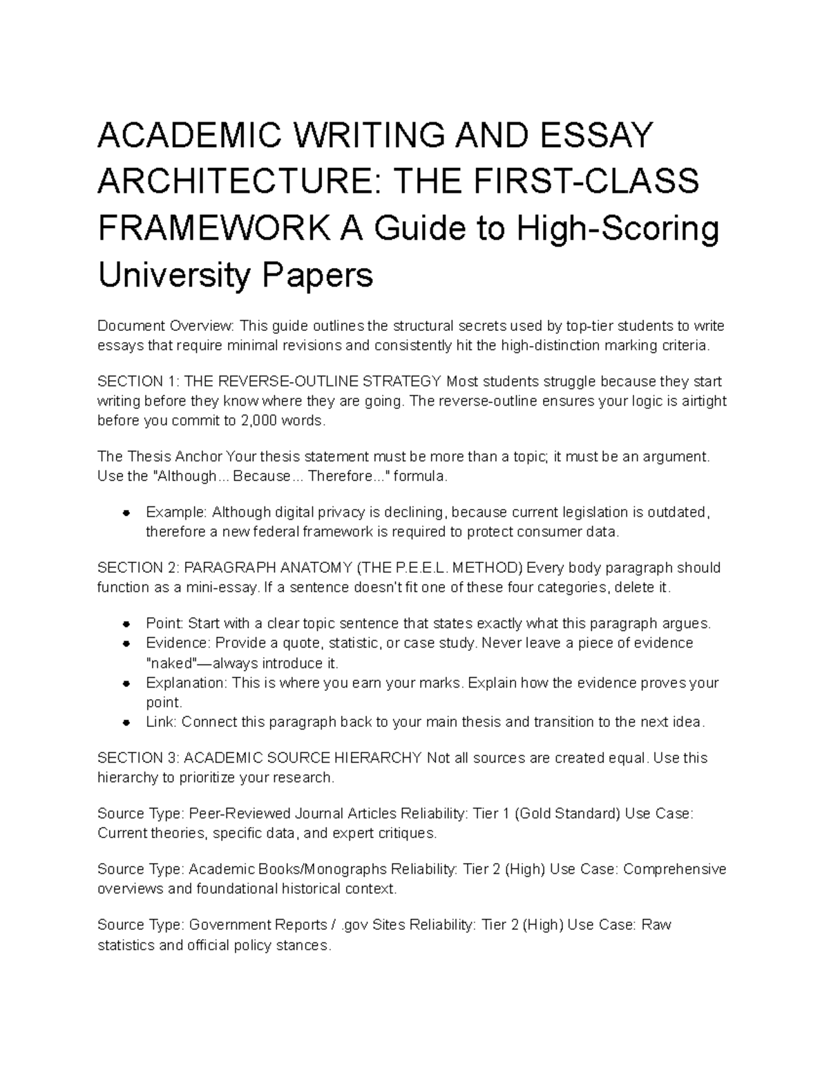 Academic Writing & Essay Architecture: A Guide to High-Scoring Papers ...