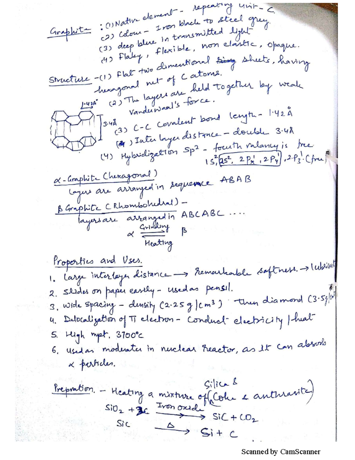 Graphite Fullerene Study Notes - Studocu
