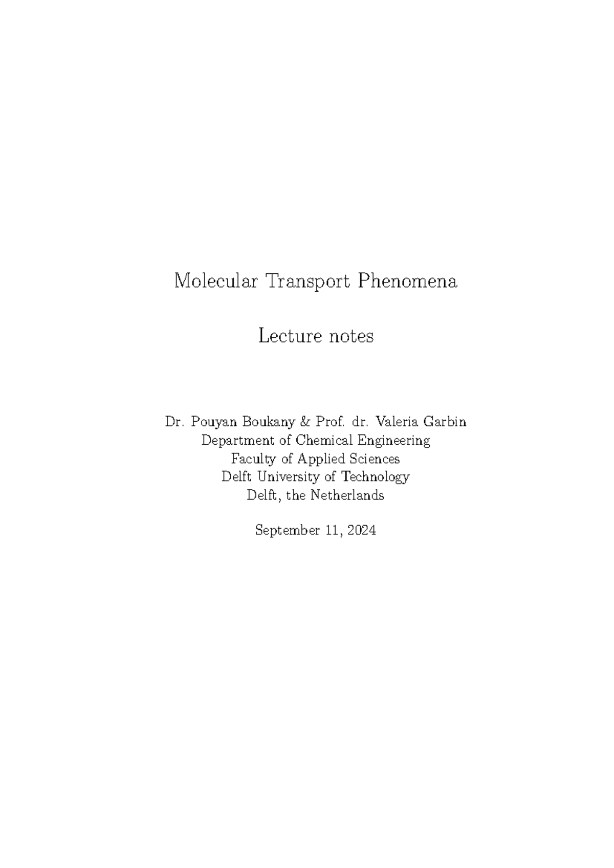 MTP 2024 - Chapter 2: Course Prerequisites Lecture Notes - Studeersnel