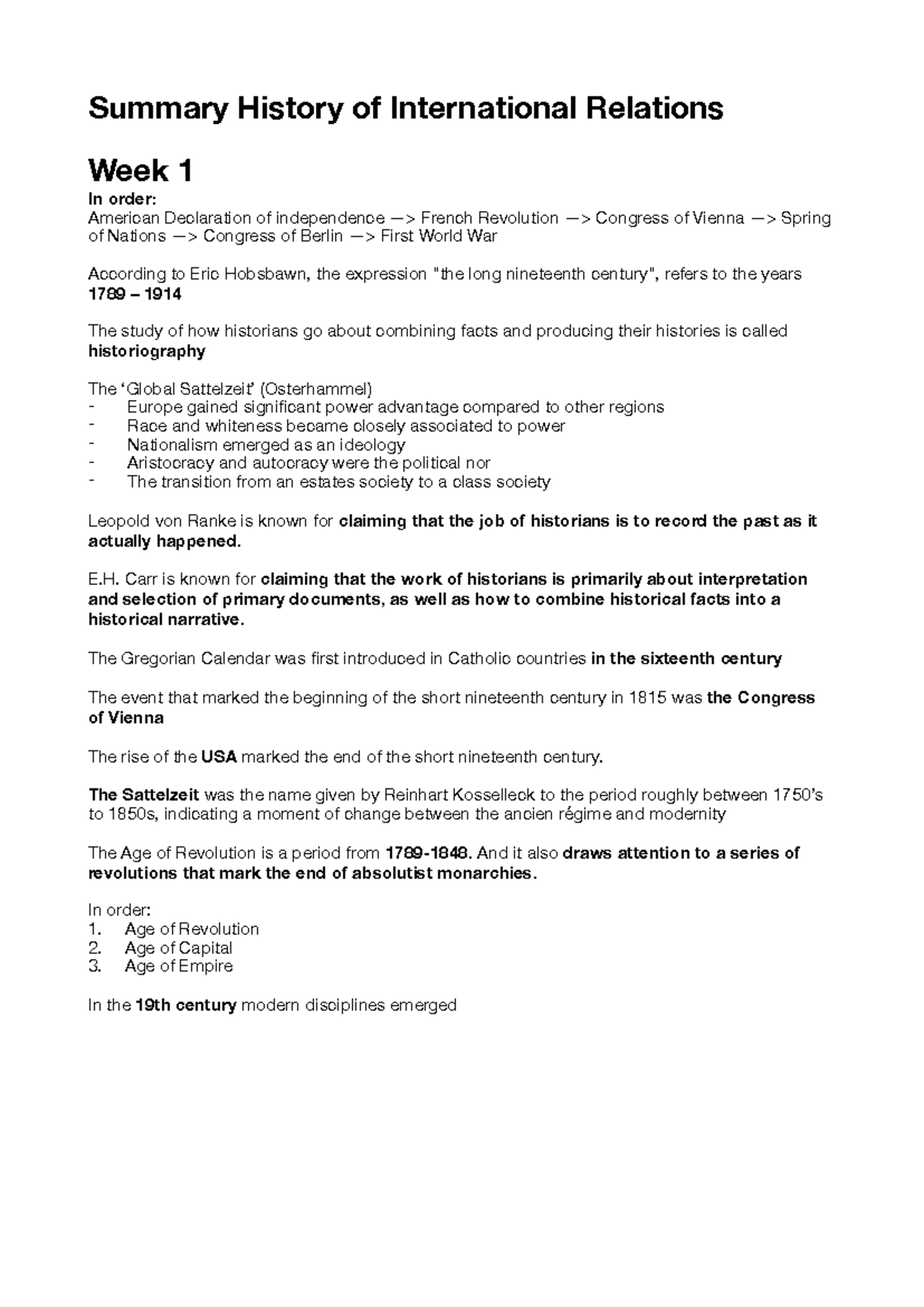 International Relations Overview: Key Events & Concepts (HIST 101 ...