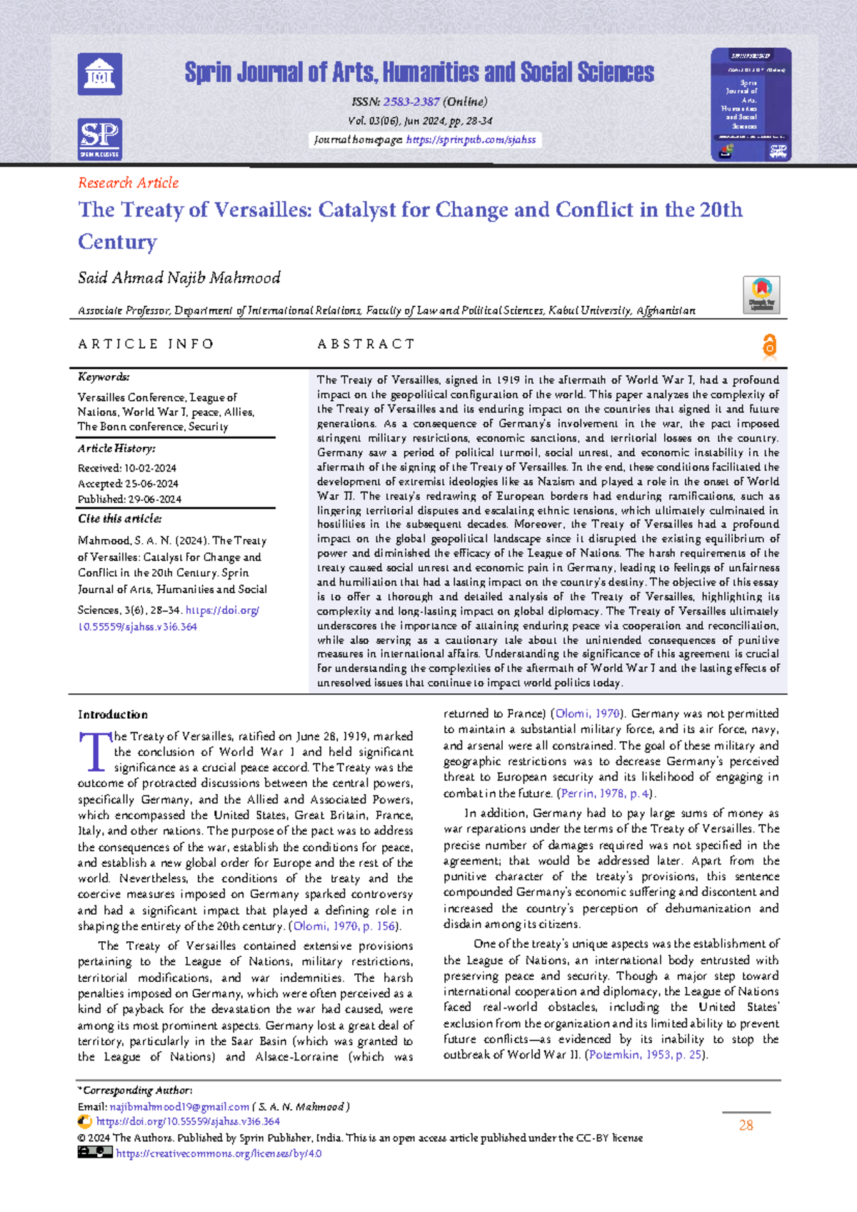 The Treaty of Versailles: Analyzing Its Impact on 20th Century ...
