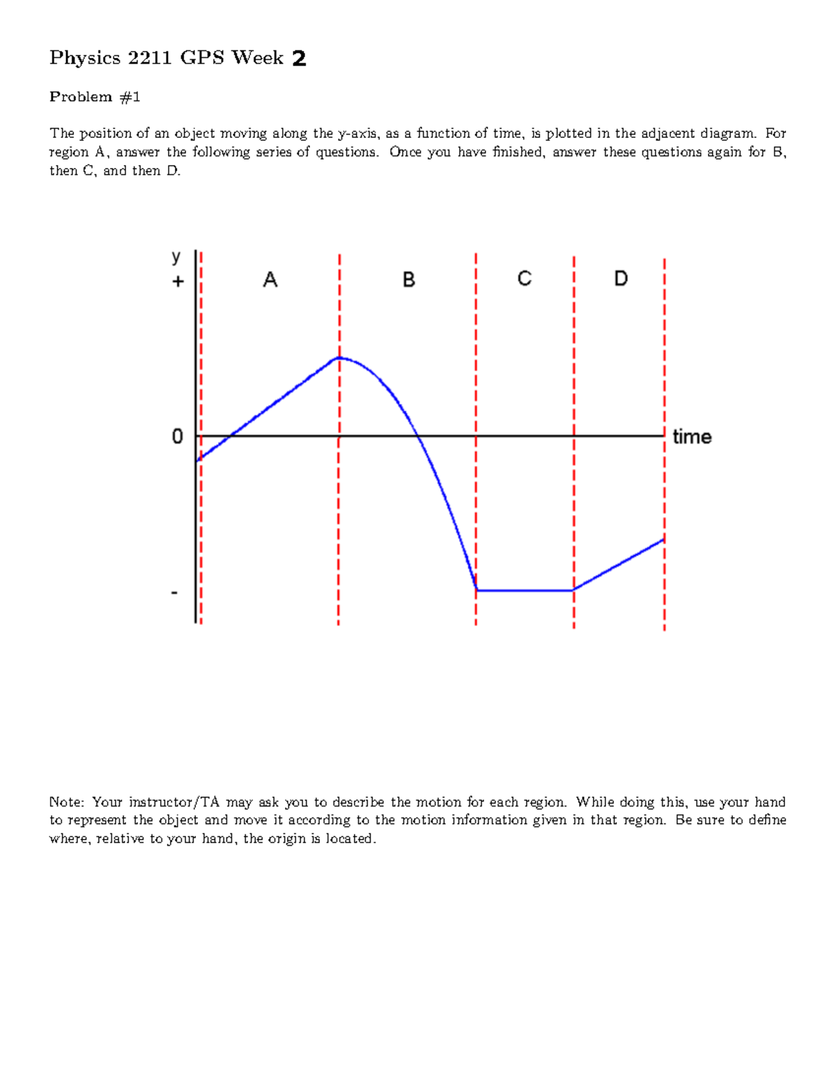 2211 GPS Week 3 - Practice Problems on Object Motion and Velocity - Studocu